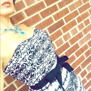 White House Black Market strapless dress sz 2